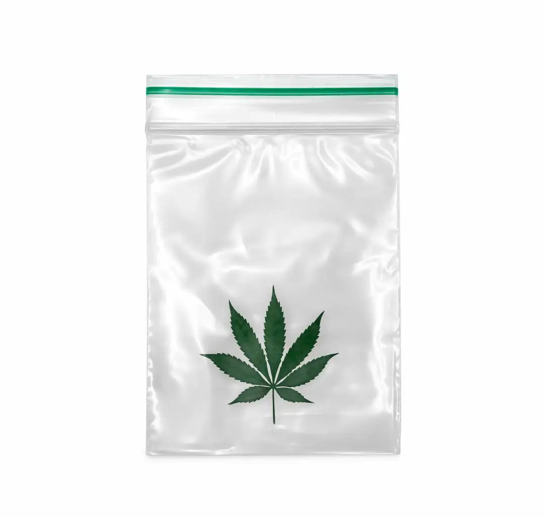 Woreczki strunowe z motywem liścia 100 sztuk