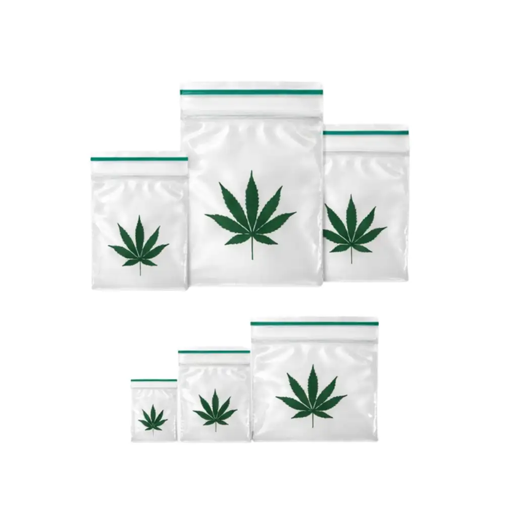 Woreczki strunowe z motywem liścia 100 sztuk