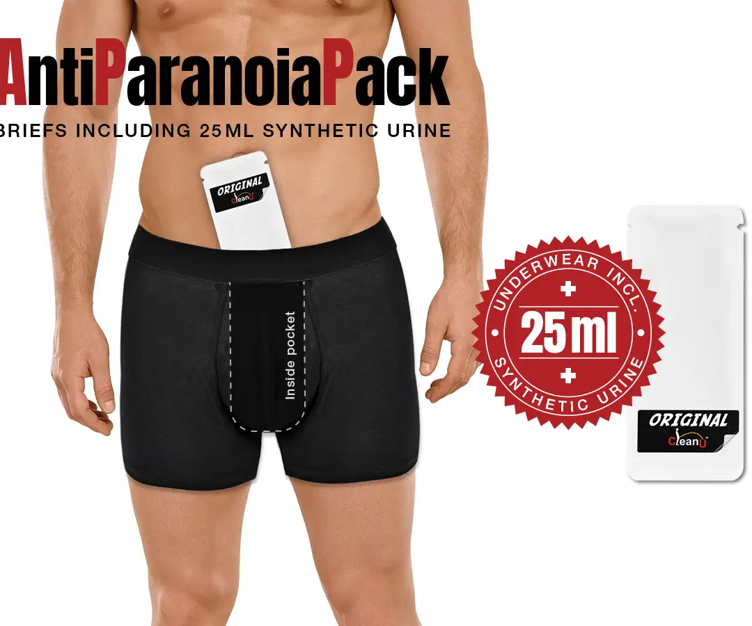 Majtki ze schowkiem + syntetyczny mocz CleanUrin 25 ml