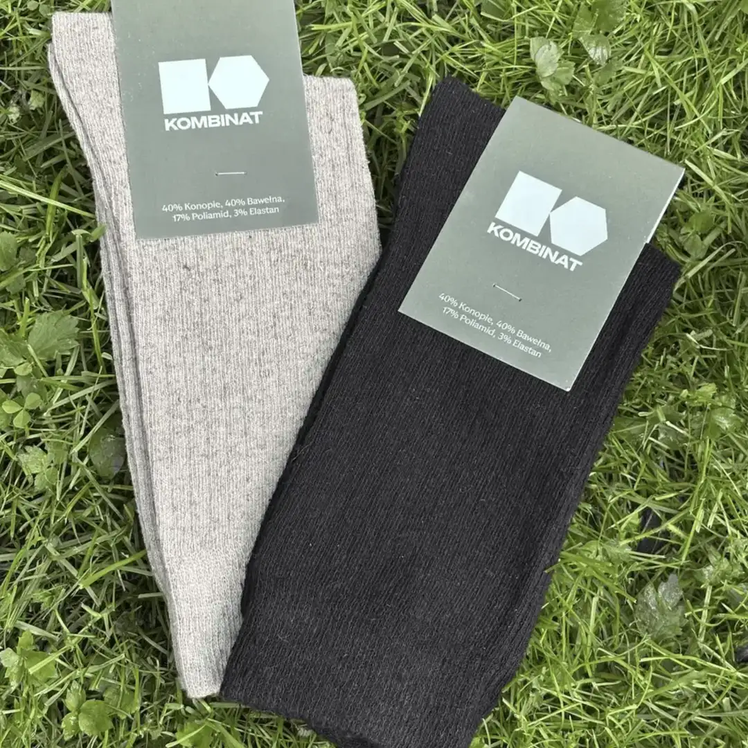 Skarpetki konopno-bawełniane KOMBINAT – naturalne oddychające - beżowe