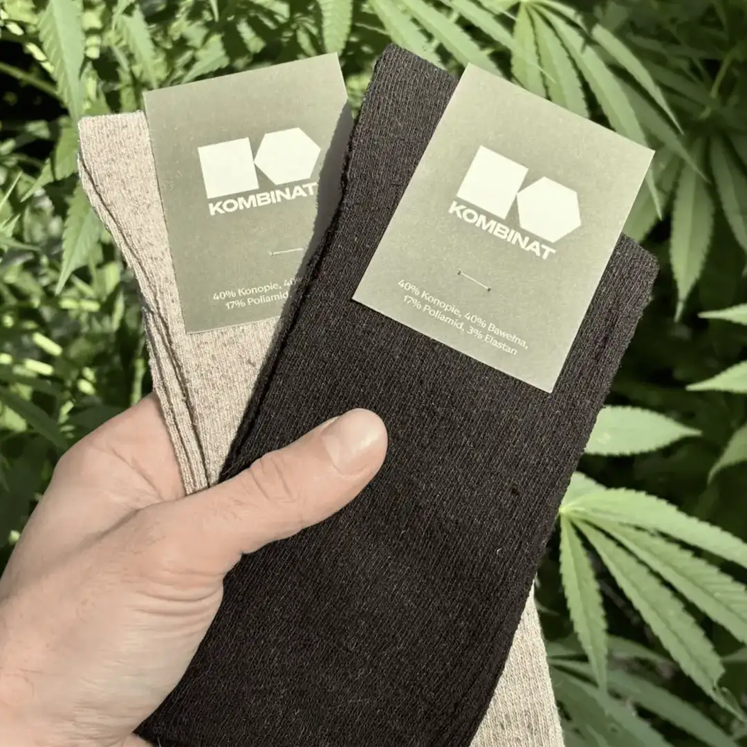 Skarpetki konopno-bawełniane KOMBINAT – naturalne oddychające - beżowe