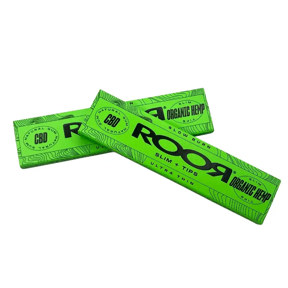 Bibułki ROOR Organic Hemp King Size Slim – 100% konopie ultra-thin 32 listki