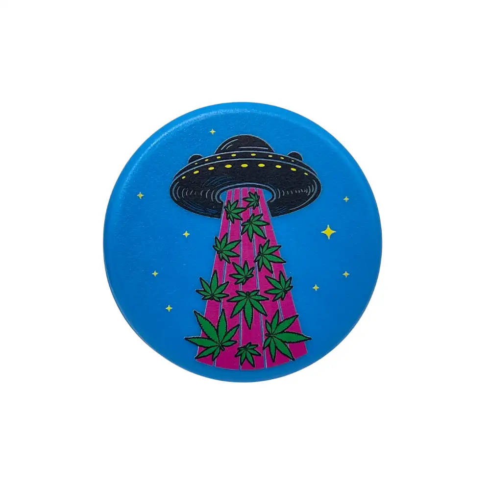 Plastikowy grinder Magic Leaf Alien Ship – neonowy młynek