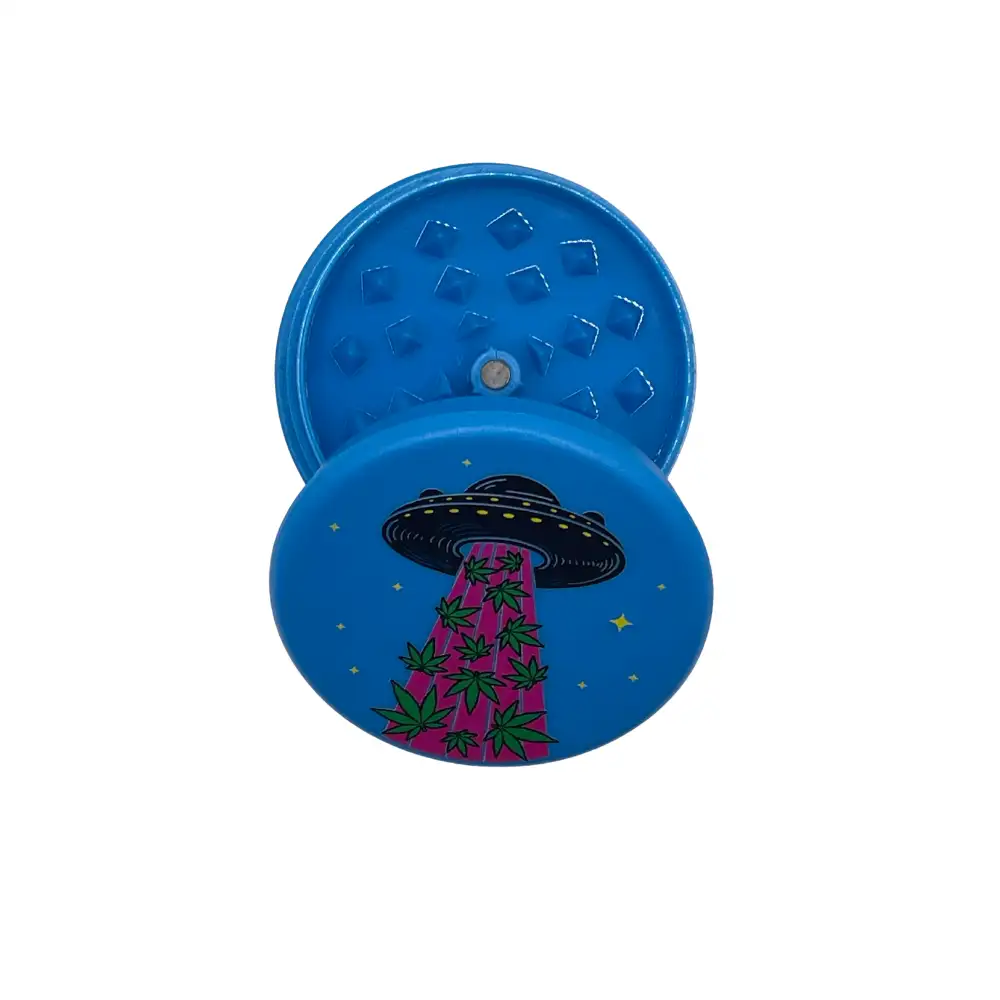 Plastikowy grinder Magic Leaf Alien Ship – neonowy młynek