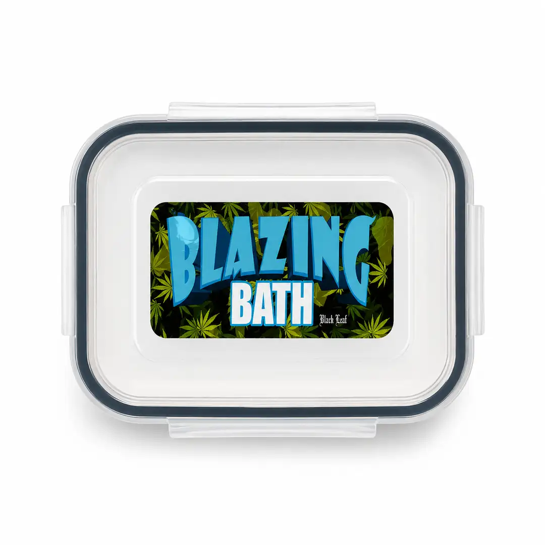 Praktyczny Pojemnik z Wkładką do Czyszczenia Akcesoriów Szklanych Black Leaf Blazing Bath