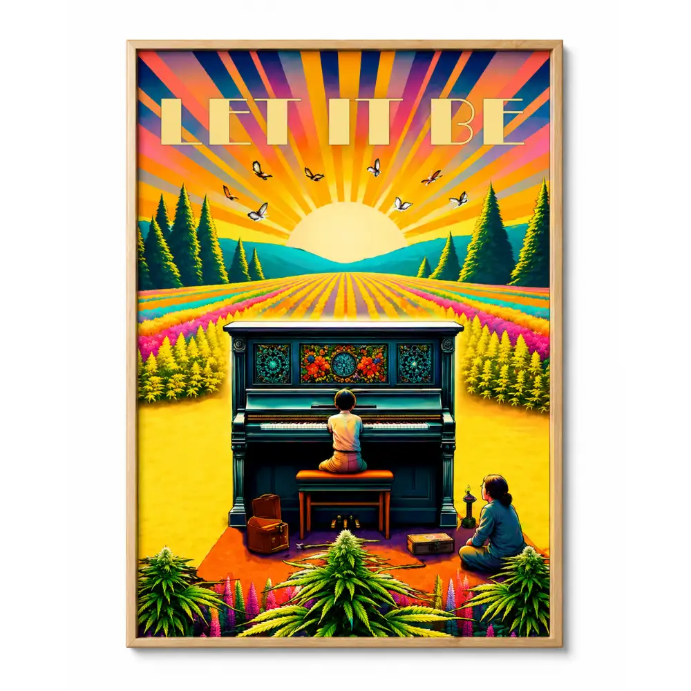 Plakat “Let It Be” Dekoracja Ścienna z Kultowym Motywem