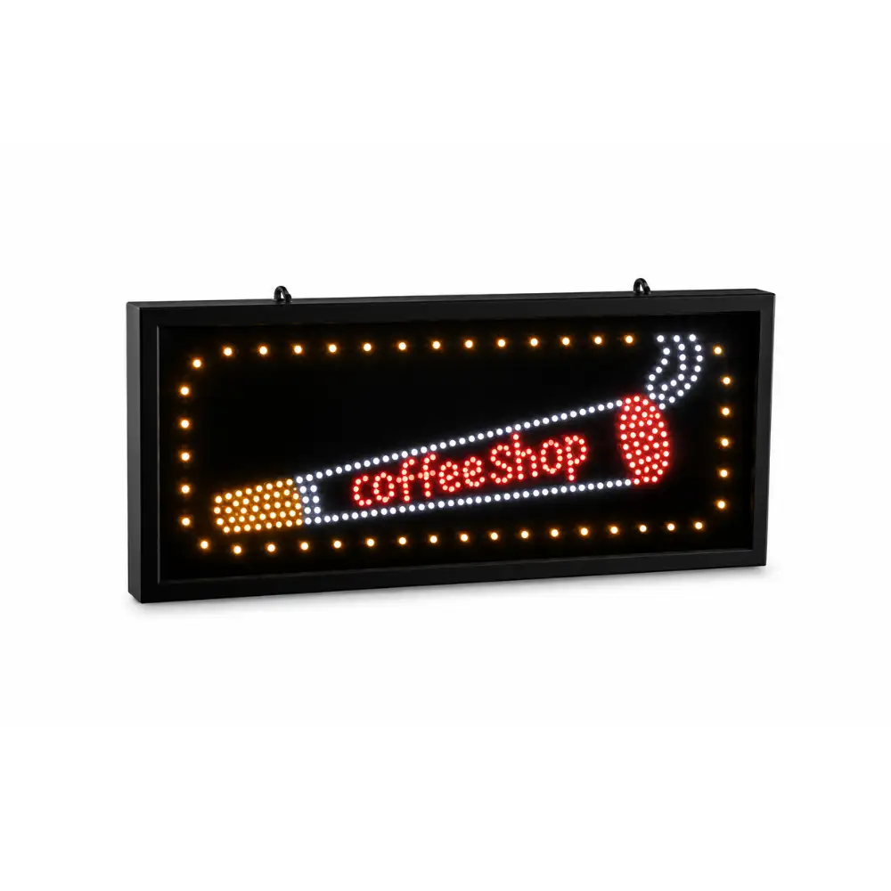 Animowany Neon LED „Joint Coffeeshop” – Dynamiczna Lampa Dekoracyjna na Akrylu z Zasilaniem USB (60 × 20 cm)