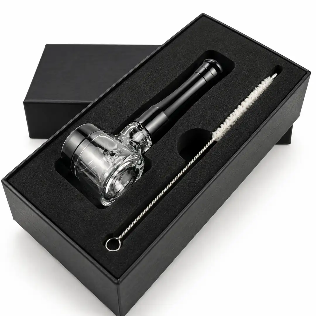 Fajka Szklano Aluminiowa Classic Pipe w Pudełku Prezentowym