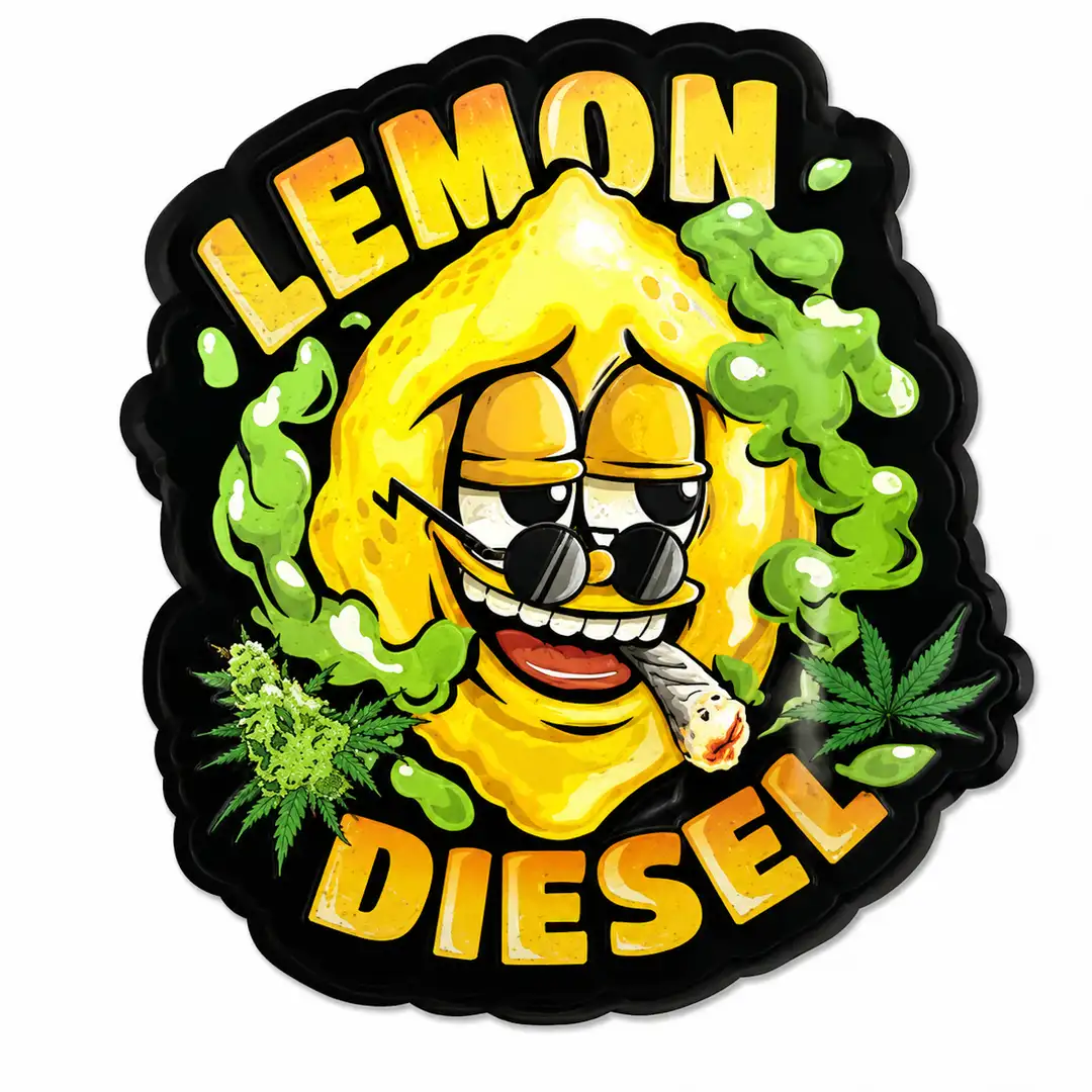 Saszetka do Przechowywania Suszu Mylar Lemon Diesel – Szczelne Opakowanie na Zioła