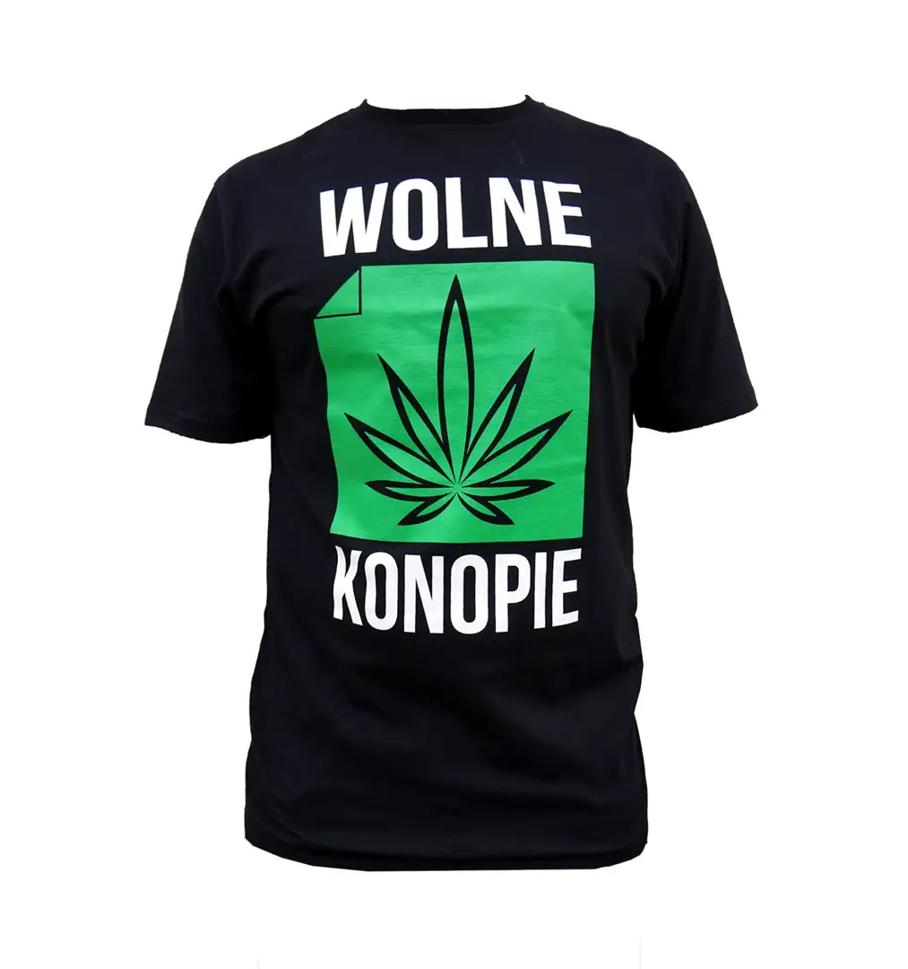 Koszulka Wolne Konopie męska czarna