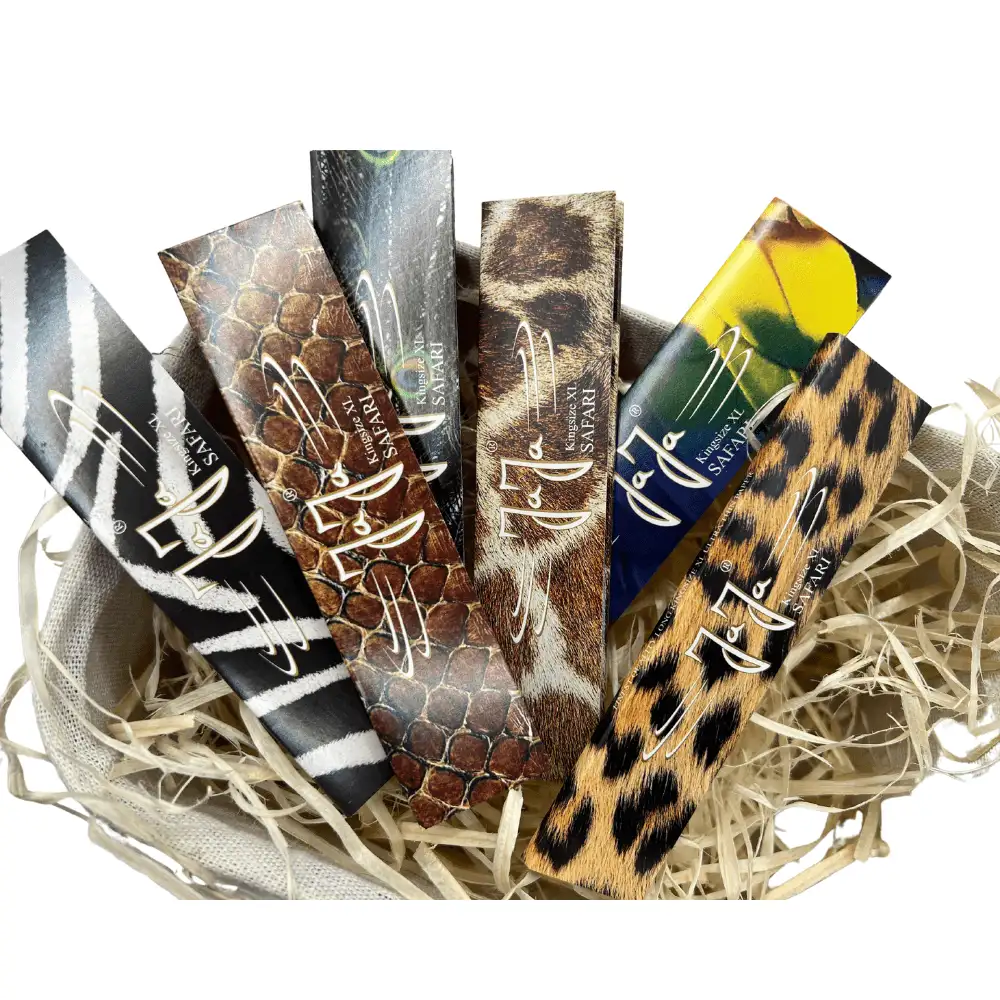 Bletki JaJa Safari King Size XL – Papier ryżowy z motywami zwierząt