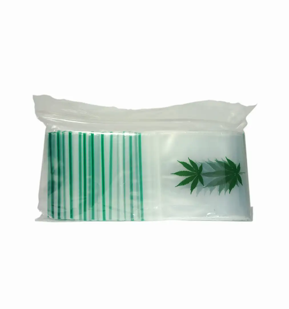 Woreczki strunowe z motywem liścia 100 sztuk