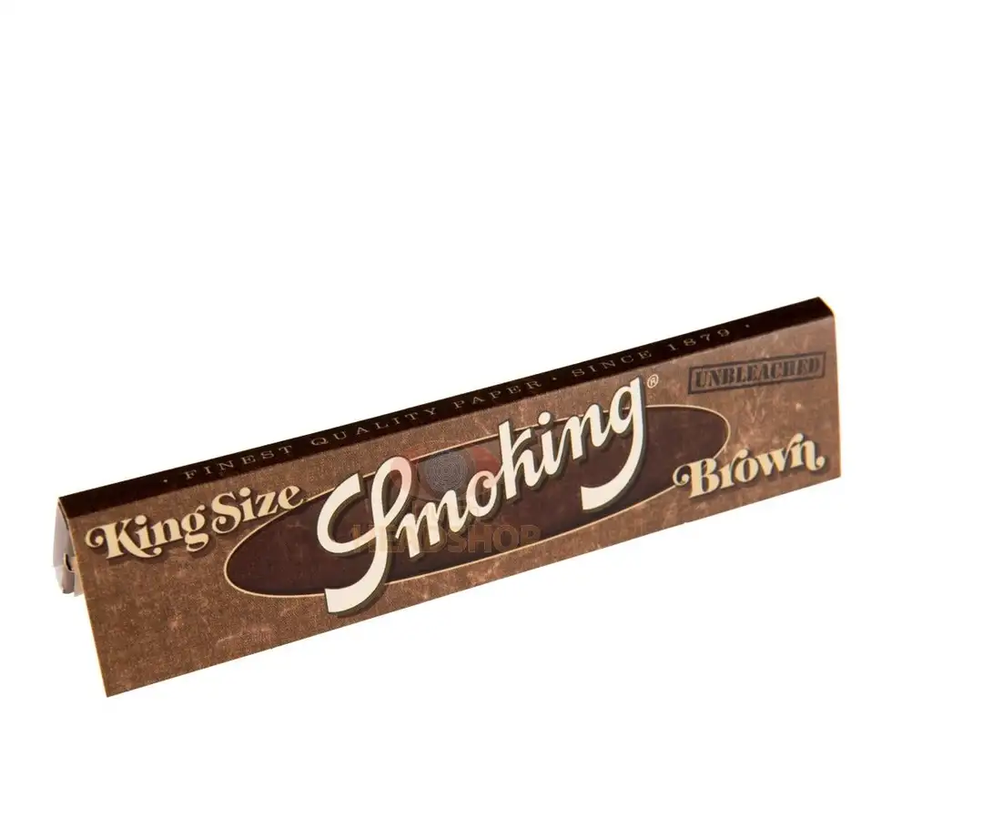 Bletki Smoking Brown King Size Slim – niebielone bibułki ryżowe