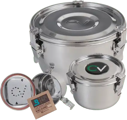 CVault pojemnik do dojrzewania i przechowywania ziół – stal nierdzewna