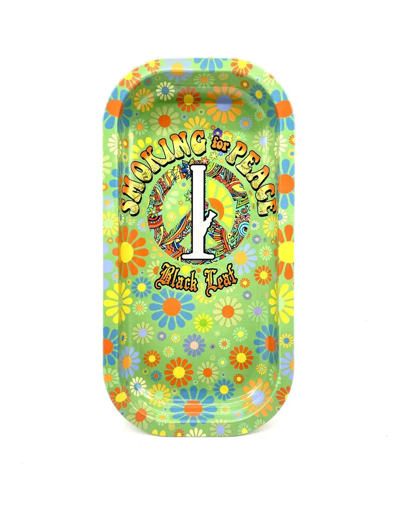 Tacka do kręcenia Smoking For Peace metalowa tacka do skręcania jointów 20.6 x 10.5 cm