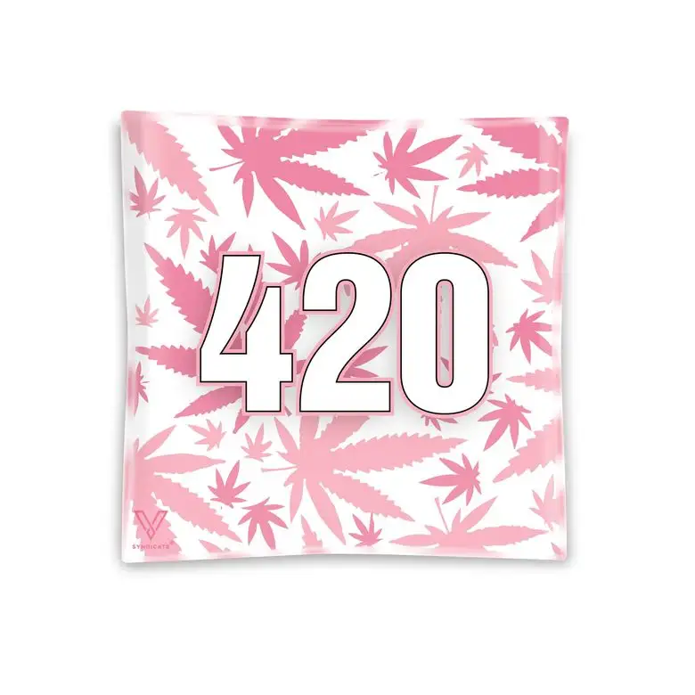 V Syndicate Szklana popielniczka 420 Pink