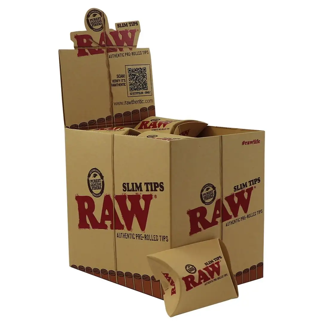 Gotowe filterki RAW Authentic PreRolled Tips Slim 21 szt.