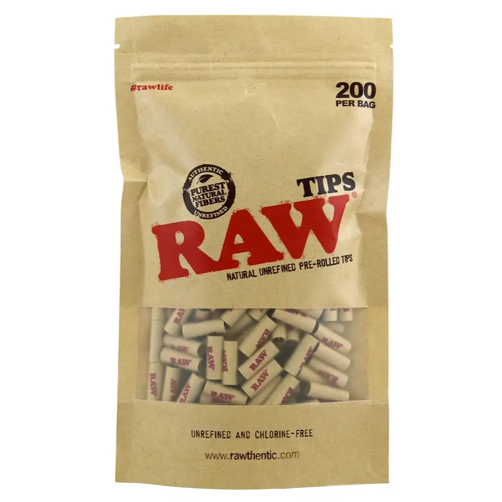 Gotowe filterki RAW Nierafinowane PreRolled Tips Slim 200 szt.