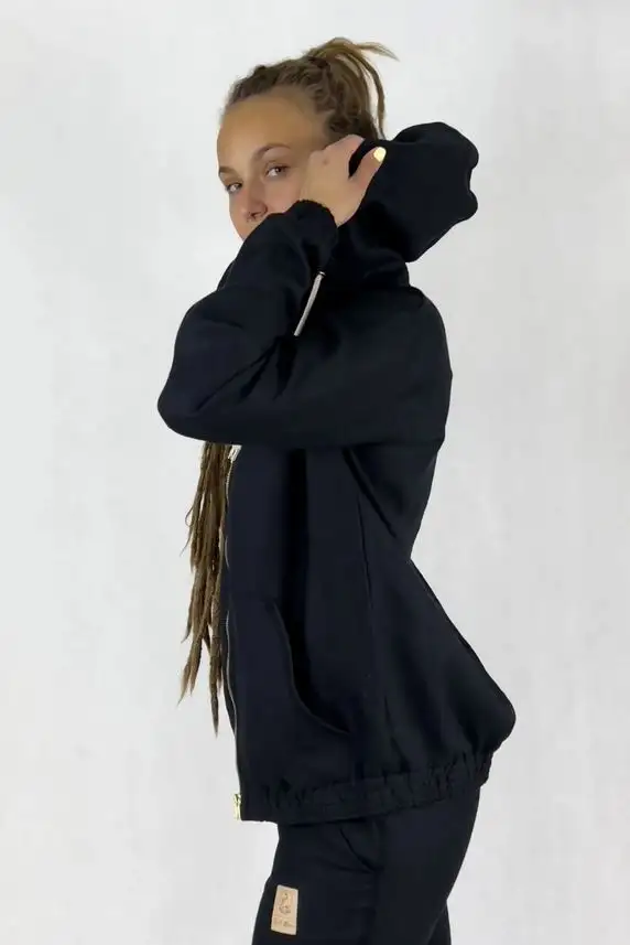 Breed Bros Bluza z konopi Unisex czarna