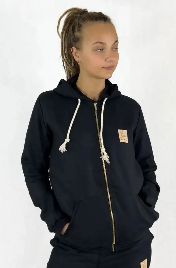 Breed Bros Bluza z konopi Unisex czarna