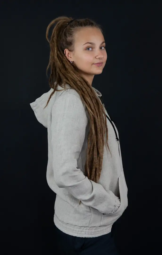 Bluza konopna Breed Bros unisex naturalny beż