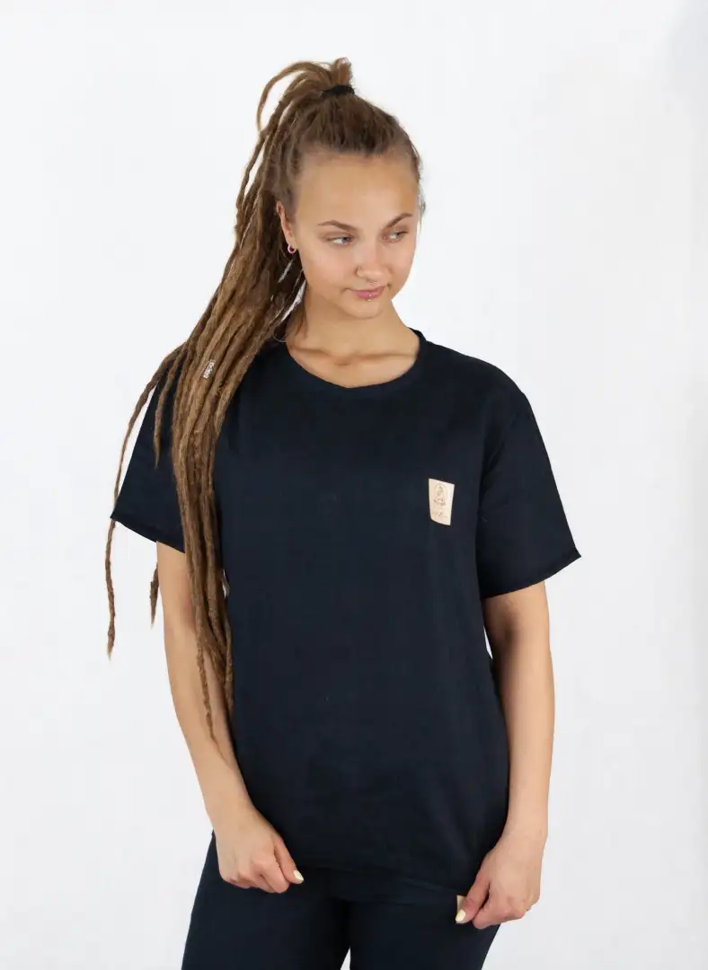 Breed Bros Koszulka z konopi Unisex czarna