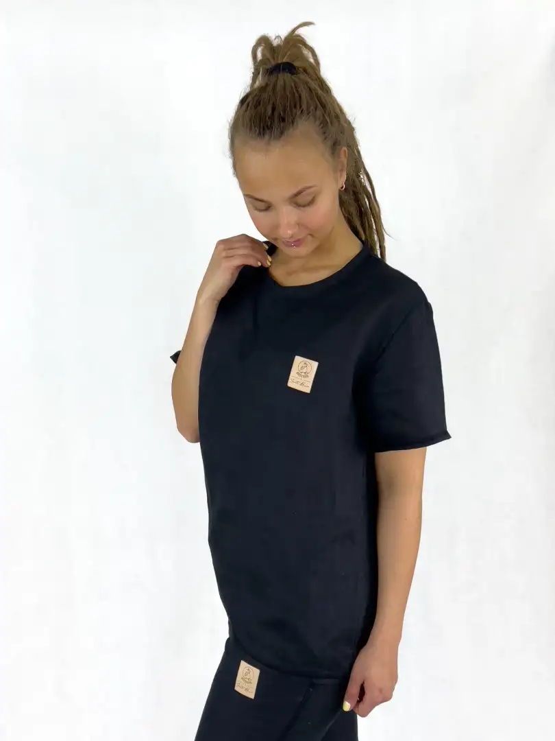 Breed Bros Koszulka z konopi Unisex czarna