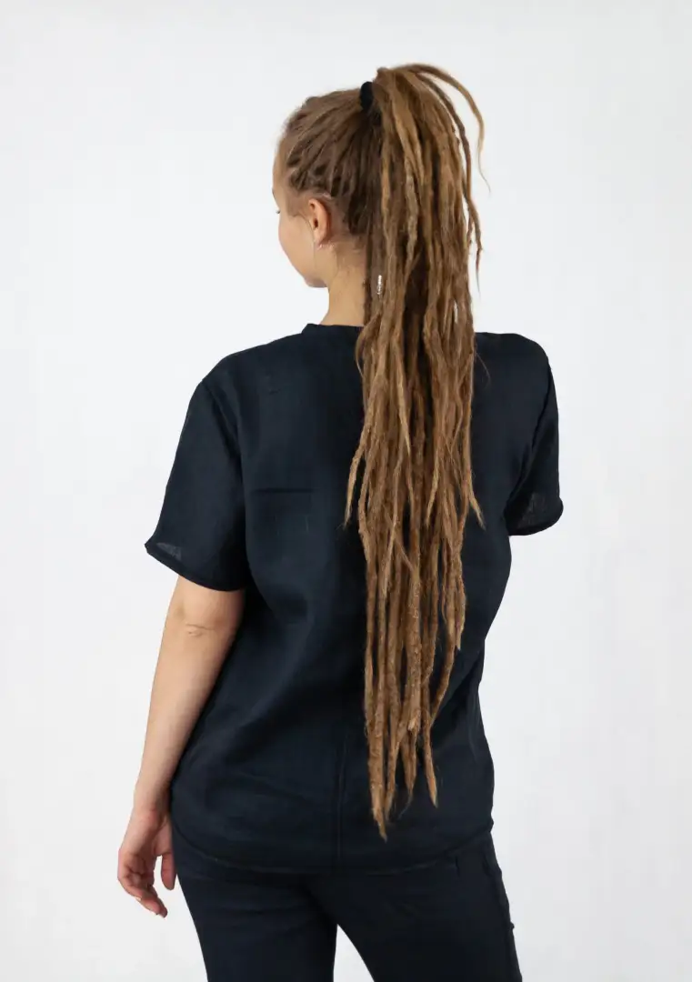 Breed Bros Koszulka z konopi Unisex czarna