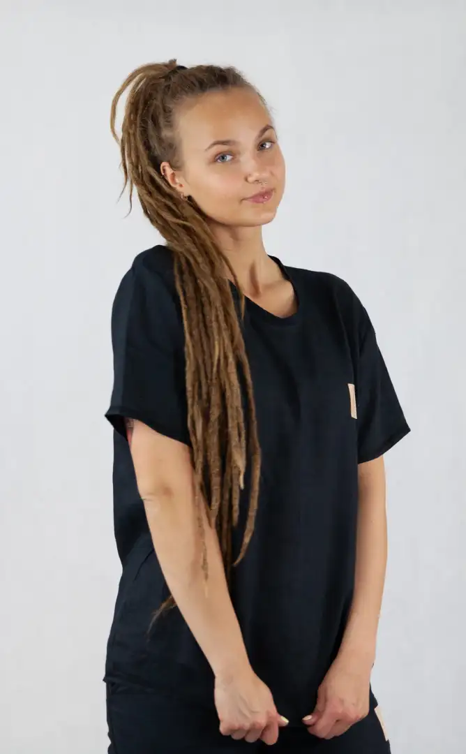 Breed Bros Koszulka z konopi Unisex czarna