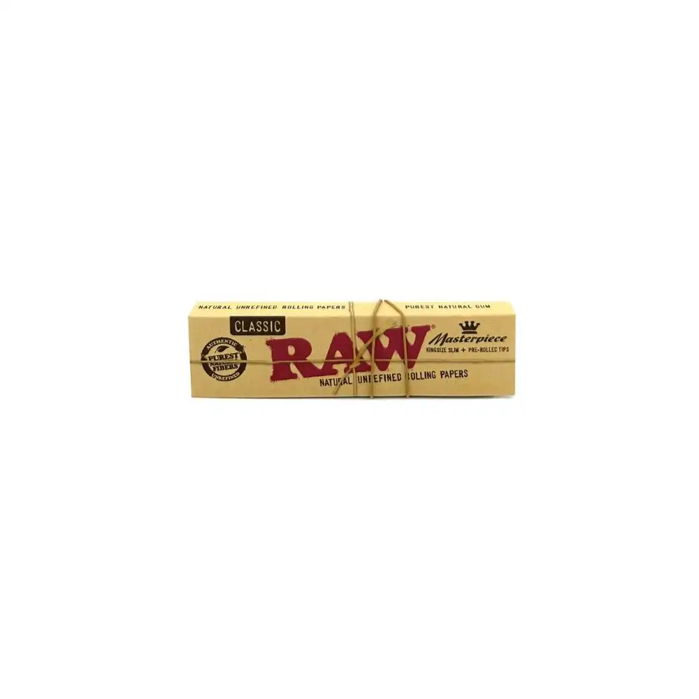 RAW Masterpiece Connoisseur Bibułki Bletki z filterkami pre-rolled Organic Koneser KS Slim