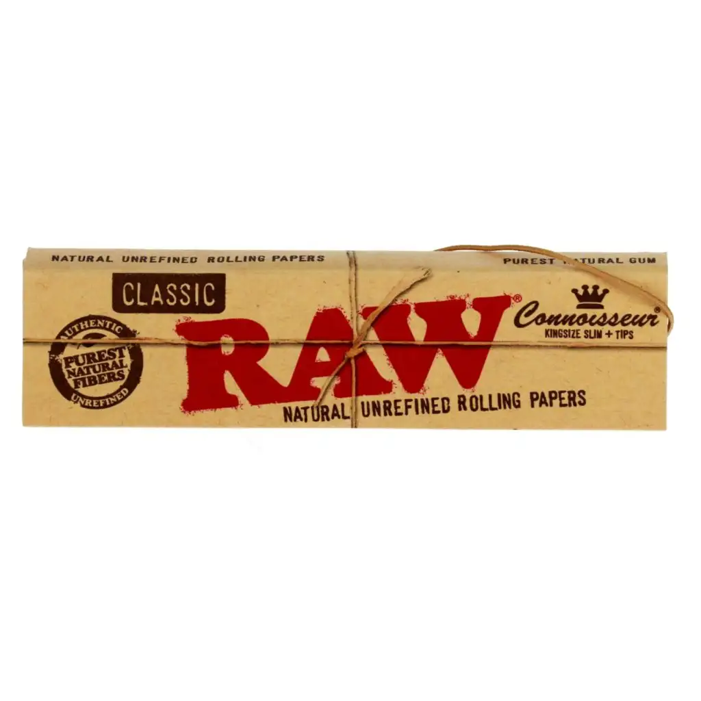 RAW Masterpiece Connoisseur Bibułki Bletki z filterkami pre-rolled Organic Koneser KS Slim