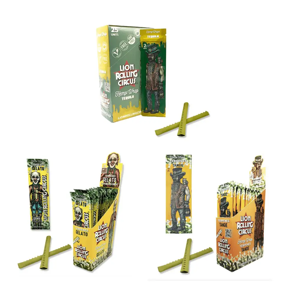 Lion Rolling Circus Blanty Konopne Hemp z terpenami 2 szt.