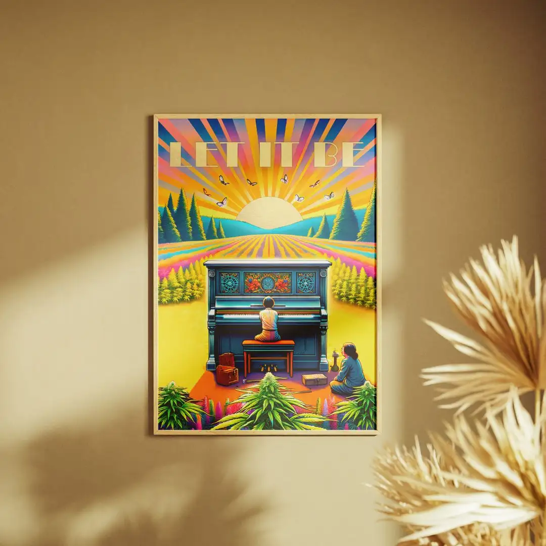 Plakat “Let It Be” Dekoracja Ścienna z Kultowym Motywem