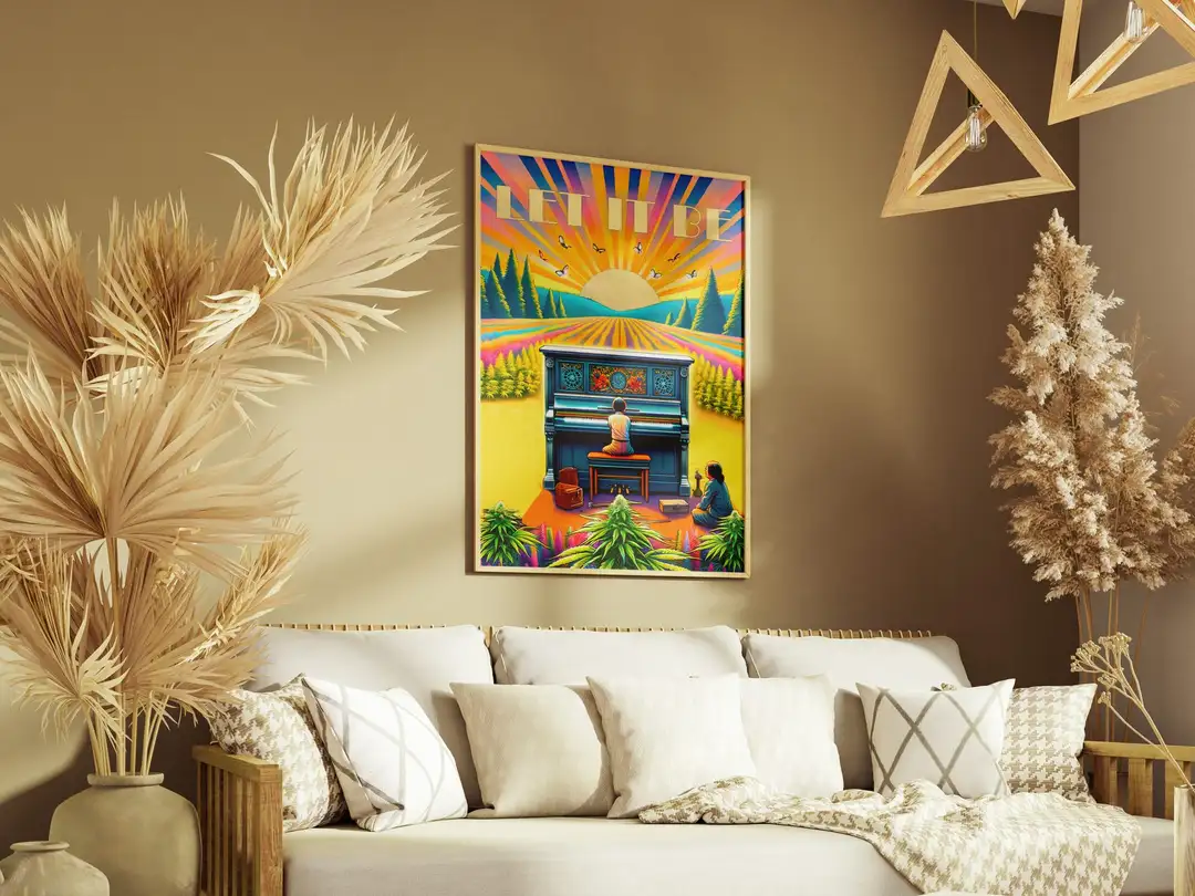 Plakat “Let It Be” Dekoracja Ścienna z Kultowym Motywem