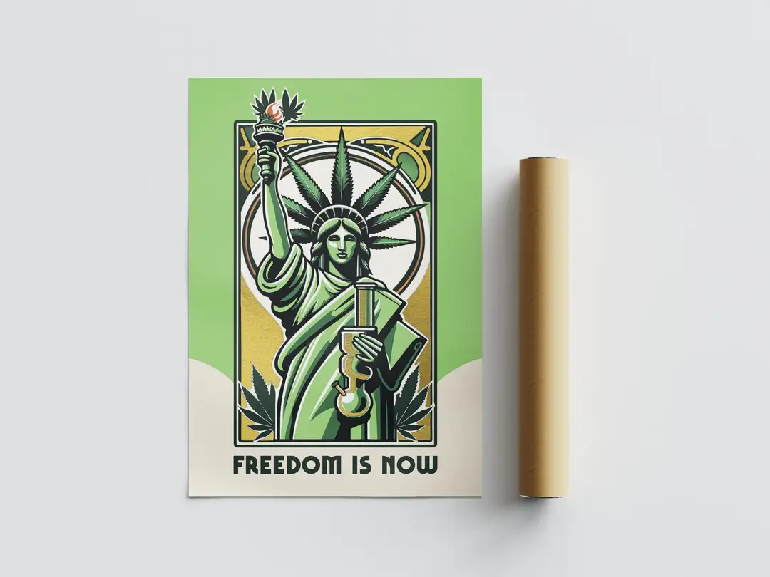 Plakat “Freedom Is Now” z Ikonicznym Motywem Statuy Wolności