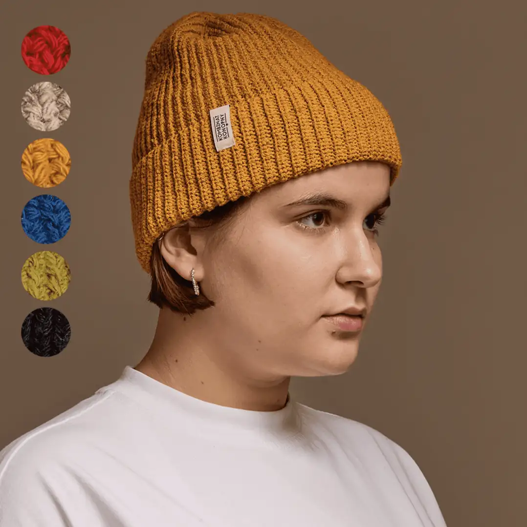 Czapka całoroczna z konopi i bawełny - różne kolory