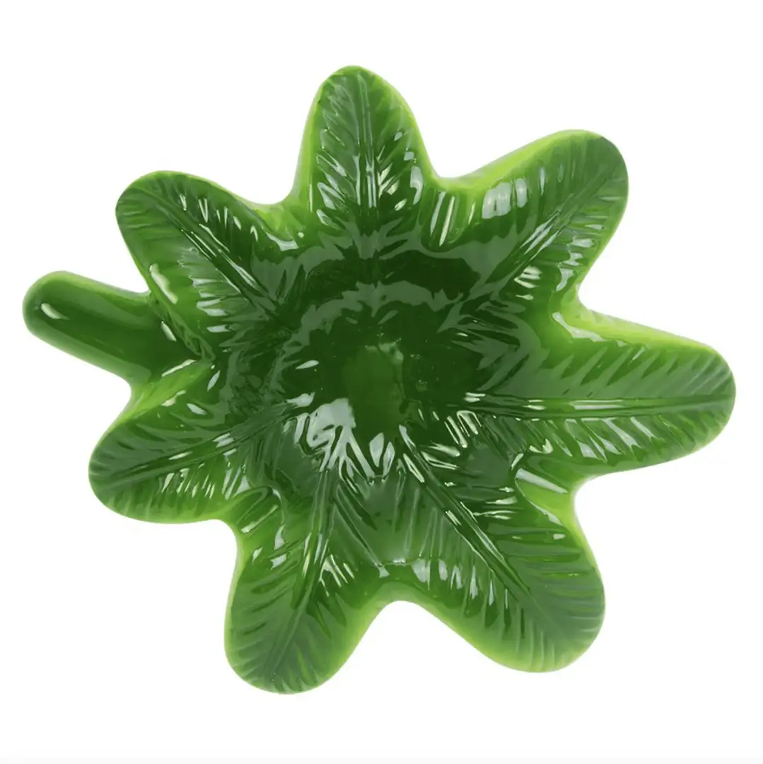 Ceramiczna Popielniczka “Cannabis” – Zielona 20x18x3.5 cm