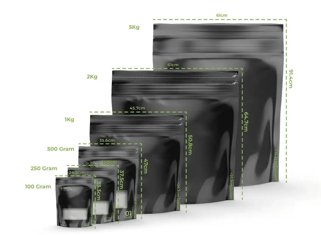 Terploc Grove Bags Bez Okna Nieprzezroczyste Torby do Curingu Kwiatów cena za 1 szt.