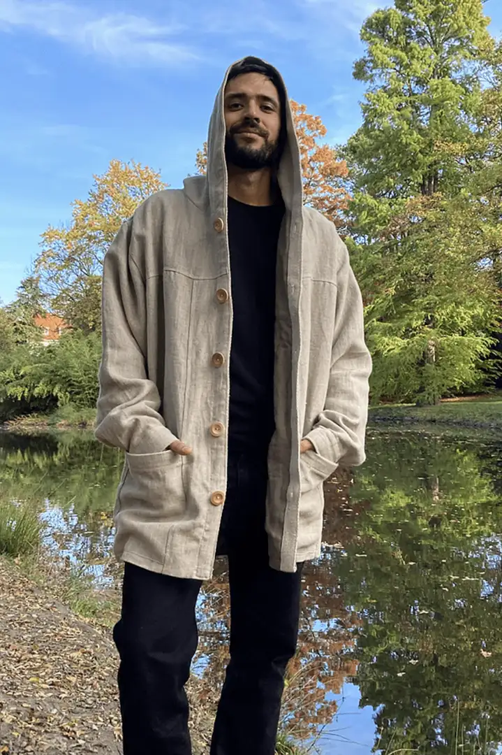 Palto konopne Obiwan – 100% konopie, ręcznie szyte w Polsce