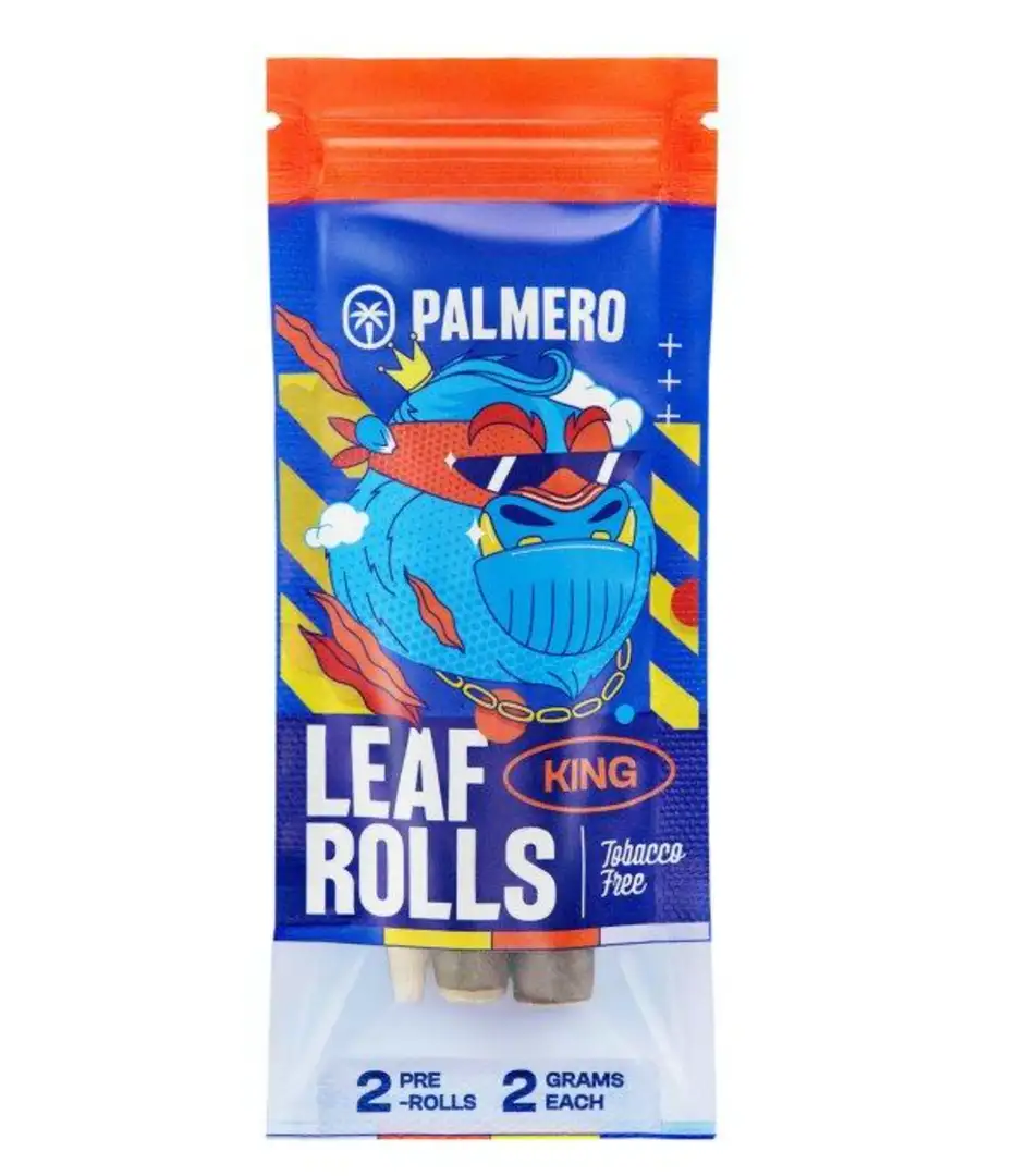 Palmero pre rolls z liścia palmowego King 2 szt naturalne blunty z filterkiem i ubijakiem