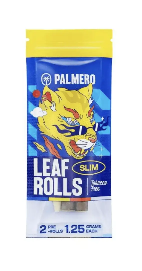 Palmero pre rolls z liścia palmowego Slim 2 szt naturalne blunty z filterkiem i ubijakiem