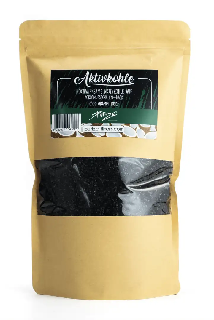 PURIZE węgiel aktywny kokosowy filtracja do adapterów i fajek wodnych