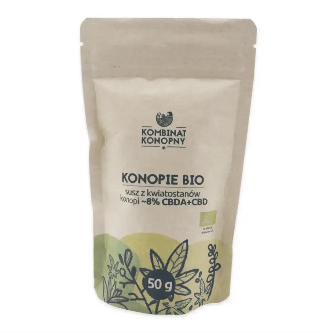 Konopie BIO ~8% CBDA / CBD – Susz z kwiatostanów | Kombinat Konopny