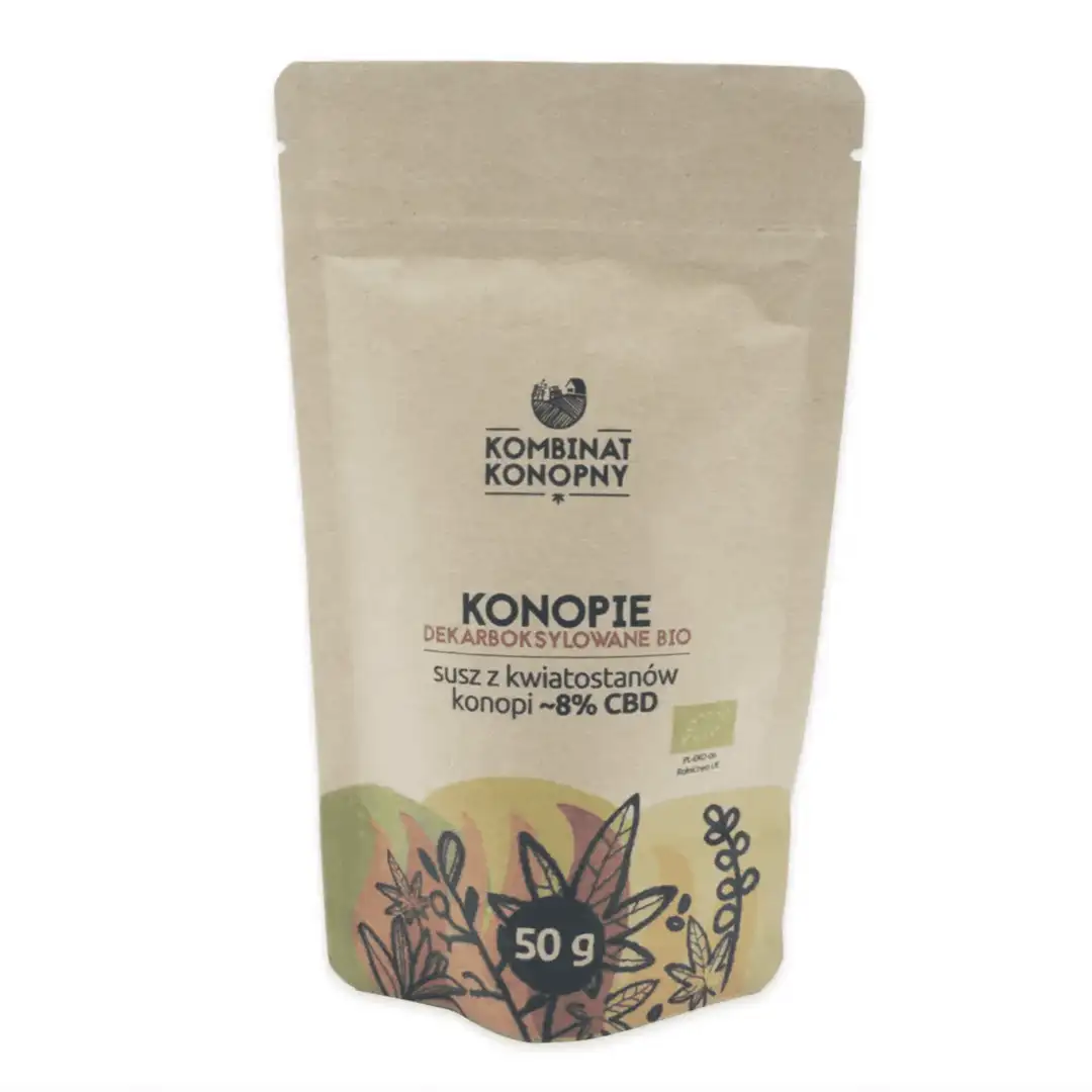 Konopie dekarboksylowane BIO ~8% CBD – Gotowy susz z kwiatostanów