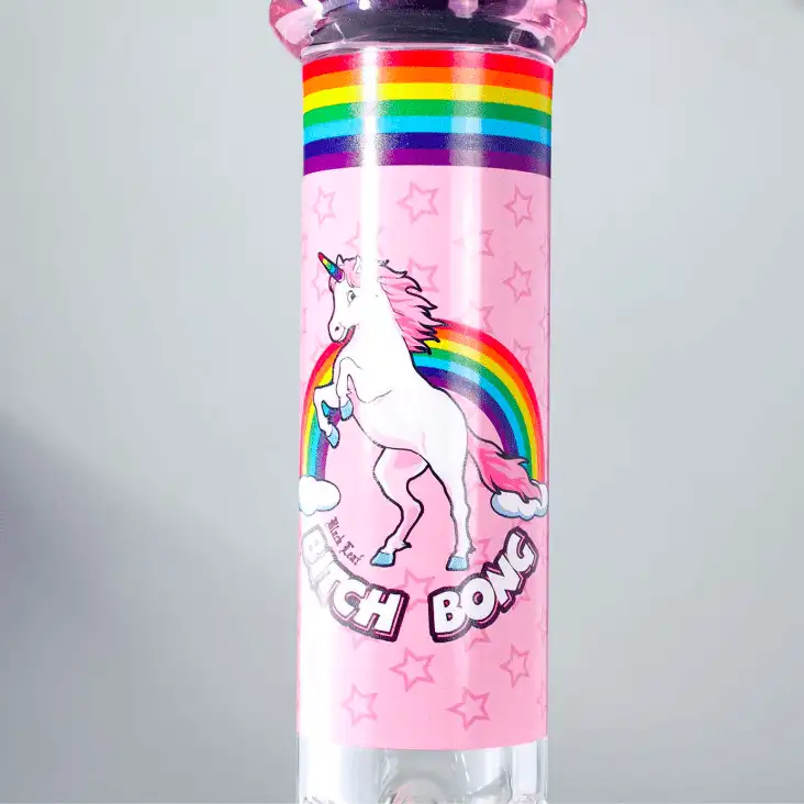 Black Leaf BITCH Bong Różowe Bongo Zestaw w Walizce