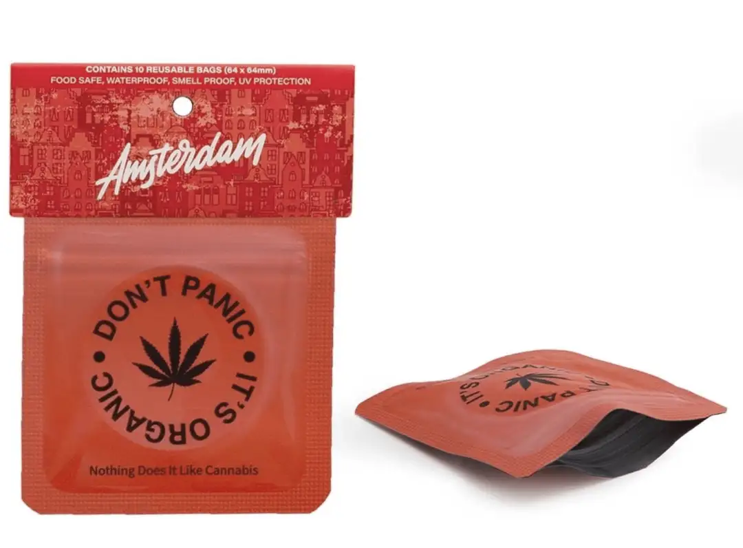 Torebka na Susz Amsterdam 64x64 mm – Don’t Panic It’s Organic