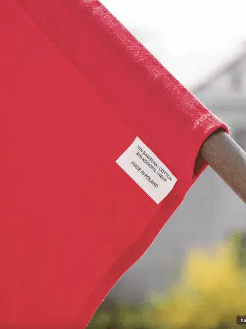 Flaga Polski z tkaniny konopno-bawełnianej – ekologiczna trwała