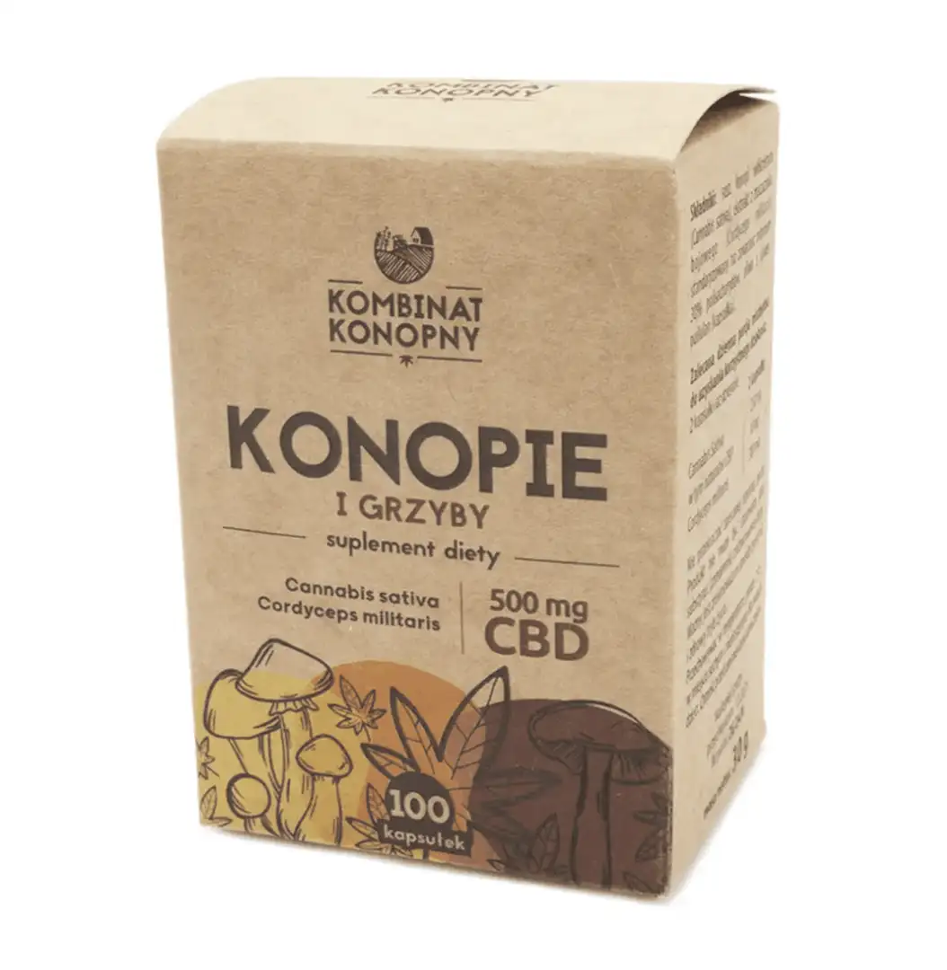 Konopie i Grzyby w kapsułkach 100 × 5 mg CBD – 30 g