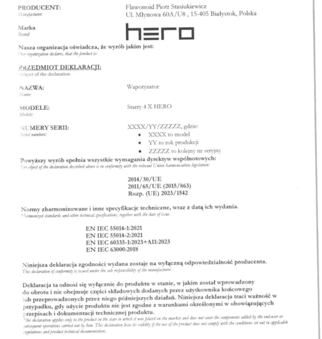 X-Max Starry 4.0 x HERO Limited Edition – waporyzator z regulacją Airflow i kapsułkami dozującymi